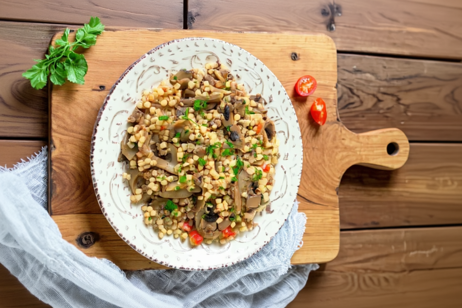Fregola sarda con setas: un viaje sensorial a través de la tradición y la nutrición
